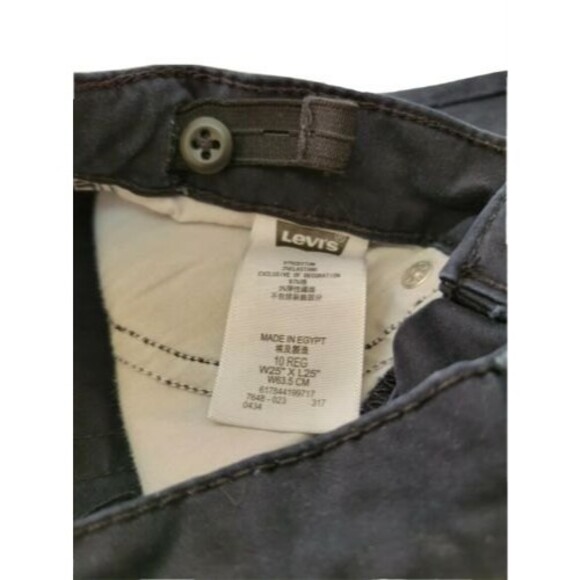 Levi 511 Boys 10 Regular 25 x 25 adjustable waist  Black Denim Slim Fit Jeans - Picture 3 of 9